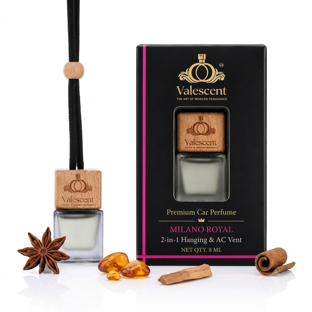 Aura Valescent 2-in-1 Luxury Car Perfume (8ml) – Hanging & AC Vent Diffuser