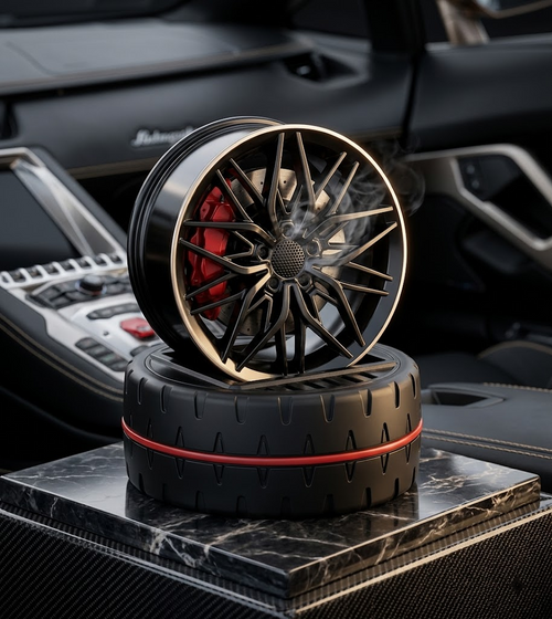 Solar Alloy Car Perfume – Revolving Dashboard Fragrance Diffuser