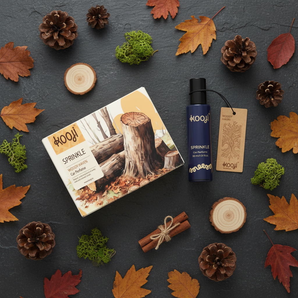 Kooji Sprinkle Car Perfume – Woody Haven (30ml)