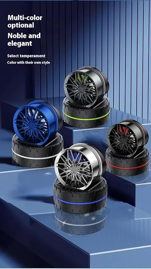 Solar Alloy Car Perfume – Revolving Dashboard Fragrance Diffuser